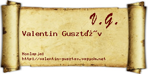 Valentin Gusztáv névjegykártya