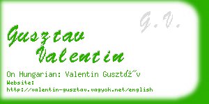 gusztav valentin business card